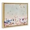 Stupell Industries Aerial Beach View People Swimming Black Framed Floater Canvas Wall Art - 3 of 4