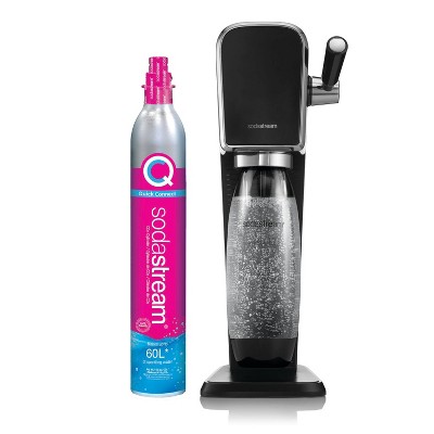 SodaStream Art Sparkling Water Maker with CO2 and Carbonating Bottle Black