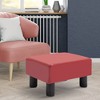 NicBex Linen-Like Storage Ottoman Cube Tufted Footrest with Plastic Legs for Bedroom and Living Room, Red - 3 of 4