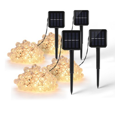 Dartwood 39 ft Solar Crystal Ball String Lights - Solar Outdoor Lights - LED Light Bulbs for Your Home, Yard, or Garden (4 Pack)