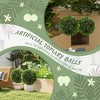 2 Pack Artificial Plant Cedar Topiary Balls, 17.7 Inch - 4 of 4