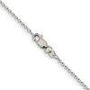 Black Bow Jewelry 1.5mm, Sterling Silver Classic Solid Cable Chain Necklace - 2 of 4