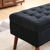 CAVINAS Upholstered Storage Ottoman Bench, Tufted Entryway Bench with Safety Hinge, Ottoman with Storage for Bedroom, End of Bed Bench Foot - 4 of 4
