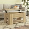 vidaXL Coffee Table Sonoma Oak 31.1"x19.3"x16.1" Engineered Wood - 2 of 4