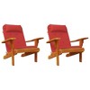 vidaXL Adirondack Chair Cushions 2 pcs Red Oxford Fabric - 4 of 4