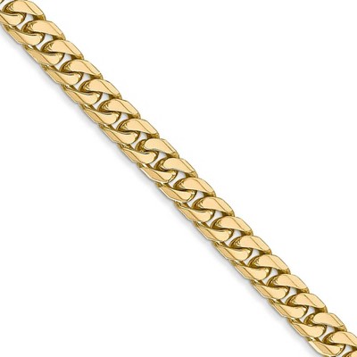 Black Bow Jewelry 4.3mm, 14K Yellow Gold, Miami Cuban (Curb) Chain Necklace