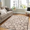 Contemporary Modern Geometric Cobblestone Indoor Runner or Area Rug by Blue Nile Mills - 2 of 4