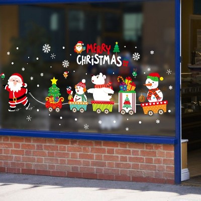 Window Glass Door Removable Christmas Festival Wall Sticker Decoration