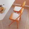 WhizMax Solo Classic Folding Chairs, Industrial Metal, Indoor Auditorium, Padded (Set of 4), Orange - 3 of 4