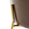 DSVIMOY Counter and Bar Stool Set of 2 Upholstered Bar Stools with Metal Frame for Kitchen, Brown, 34"*22.5"*19.75" - 4 of 4
