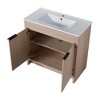 ChicFurnit Bathroom Vanities Modern Vanity with Sleek Design and Ample Storage for Bathroom Spaces, Brown,35.04”*17.91”*33.46" - 2 of 4
