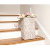 Storied Home Woven Bankuan and Rattan Stair Basket with Handles - 2 of 4