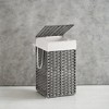 Laundry Hamper with Lid 17.2 Gallon Rattan Clothes Laundry Basket with Lid and Handles Foldable Removable Liner for Laundry Room - 2 of 4