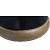 The Urban Port 24" Rustic Charm Swivel Counter Bar Stool Wood Round Seat Black Iron Base with Footrest Brown/Black - 4 of 4