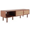 Silvanna 2 Door Media Stand - MED9604 - Walnut/Natural - Safavieh - 3 of 4