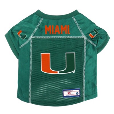 NCAA Miami Hurricanes Little Earth Pet Football Jersey - S