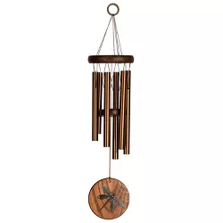 Woodstock Chimes Signature Collection, Woodstock Habitats Chime, Teak 17'' Dragonfly Wind Chime HCTD