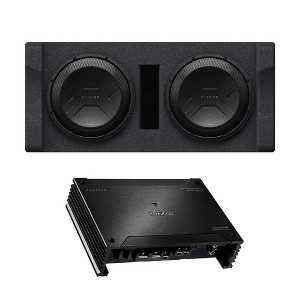Kenwood P-XW1221D Dual 12" Vented Enclosure with Kenwood X502-1 eXcelon Class D Mono Power Amplifier - 1 of 4