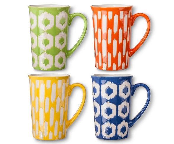 BIA Cordon Bleu Ikat Mugs Set of 4 (16 oz)