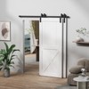 Bypass Sliding Barn Door Hardware Kit, Double Track for Double Door,Heavy Duty,Basic I/J Pulley,Slide Smoothly Quietly,Easy Install (No Door) - 2 of 4