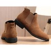Santimon Men's Suede Leather Chelsea Boots Formal Business Pointed Toe BrownCasual Ankle Leather Boots - 4 of 4