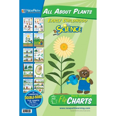 NewPath Learning All About Plants Flip Chart Set - Early Childhood Science, Write-On/Wipe-Off, 10 Charts