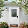 Lirago Fiberglass Front Doors 36  inch  x 80  inch  White with Brickmould 6 9/16 inch  Vinyl Frame 9 Lite Low E Glass Left Hand Inswing - 4 of 4