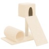 vidaXL Cat Tree Cream Engineered wood, plush, sisal 23.2 in Modern - 2 of 4