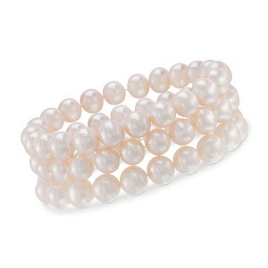 Ross-Simons Cultured Pearl Jewelry Set: 3 Stretch Bracelets Size - 1 of 4