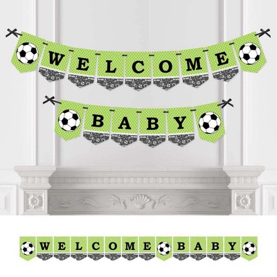 Big Dot of Happiness Goaaal - Soccer - Baby Shower Bunting Banner - Sports Party Decorations - Welcome Baby