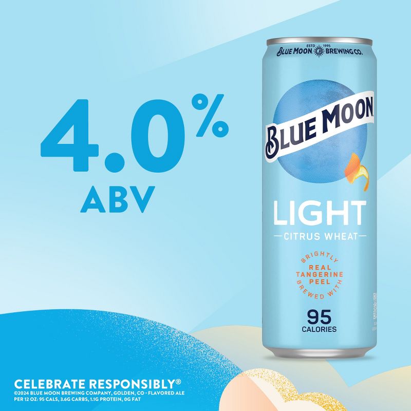 Blue Moon Light - 12pk/12 fl oz Slim Cans, 3 of 11