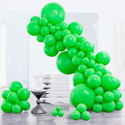 PartyWoo Balloons Clover Green Malachite 18 Inch 85 pcs