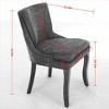 Set of 2 Modern Chenille Upholstered Dining Chairs,Double-Layer Accent Chairs with Curved Solid Wood Legs for Dining Room-Baofuwish - 4 of 4