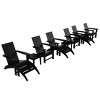 WestinTrends Ashore Modern HDPE Outdoor Patio Folding Adirondack Chair (12-Piece Set) - 4 of 4