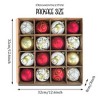 16pc Charming Elegance Ornament Bundle Set, Red White and Gold with Glitter Premium Shatterproof| OrnamentallyYou - 3 of 4