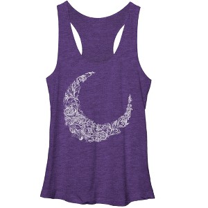 Women's Lost Gods Filigree Moon Racerback Tank Top - 1 of 3