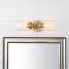16.5" LED 2-Light Jules Edison Cylinder Iron/Seeded Glass Contemporary Wall Light Brass Gold - JONATHAN Y - 2 of 4