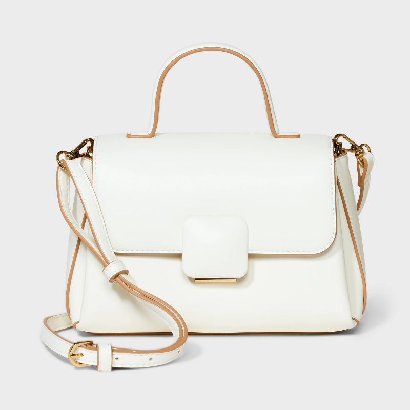 Mini Top Handle Crossbody Bag - A New Day&#8482; Off-White, 1 of 10