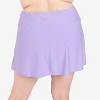 Calypsa Women's Plus Size Chlorine Resistant High Waisted Mini Swim Skirt With Shorts - 2 of 4