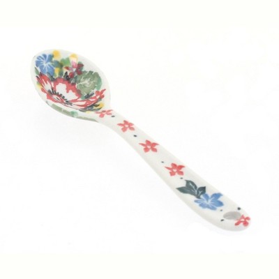 Blue Rose Polish Pottery Hummingbird Sugar Spoon