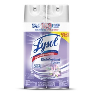 Lysol Early Morning Breeze Disinfectant Spray - 19oz/2ct - 1 of 4