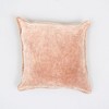 Kumasinova 19x19 Inches Square Stonewashed Cotton Velvet Throw Pillows,Couch Pillows with Decorative Handstiched Edges,Decorative Pillows for Bed - 2 of 4