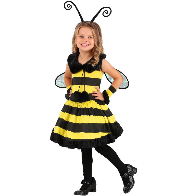HalloweenCostumes.com Toddler Girl's Deluxe Bumble Bee Costume, 2 of 4