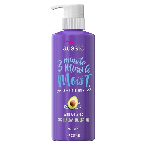Aussie Miracle Moist With Avocado Jojoba Oil Paraben Free 3 Minute Miracle Conditioner 16 0 Fl Oz Target