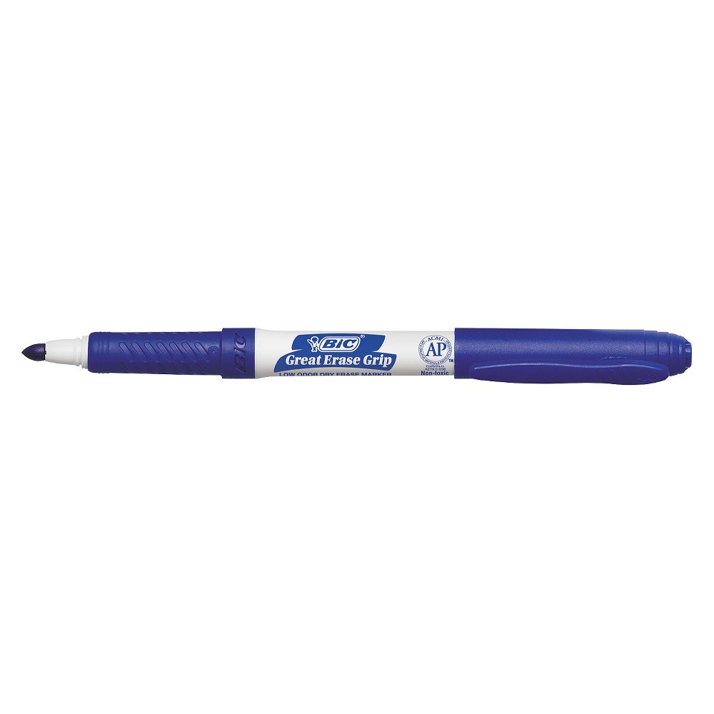 UPC 070330321427 product image for BIC Great Erase Grip Dry Erase Markers, Fine Point, Blue, Dozen | upcitemdb.com
