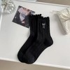 Anna-Kaci Women's 6-Pack Ruffle Trim Crew Socks with Ribbed Texture and Delicate Bow Accent - 2 of 4