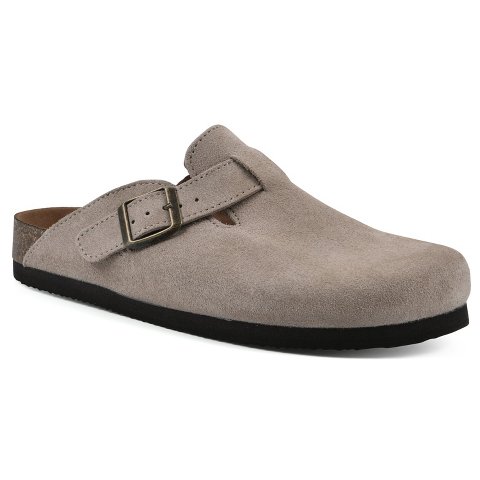 Женские сабо White Mountain Women's Bari Footbeds Clog, Taupe Suede, 10