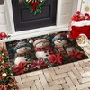 Lomsoe Christmas Snowman Welcome Mat Festive Holiday Door Mat With Snowman Design, Christmas Decorations For Home, Indoor Outdoor Mat. - 2 of 4