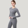 Anna-Kaci Active Women's Long Sleeve Cropped Sports Top with Open Back and Crisscross Strap Detail - 3 of 4