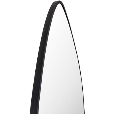 Asymmetrical Black Metal Frame Wall Mirror